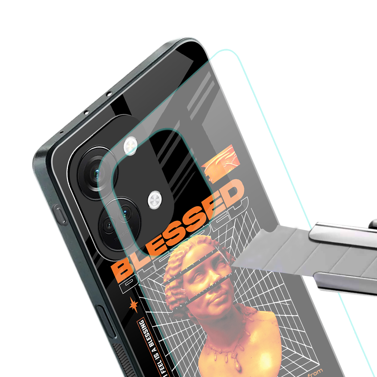 blessing back phone cover | glass case for oneplus nord 3