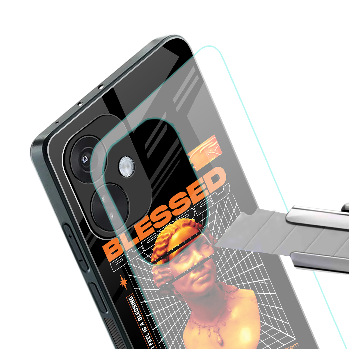 blessing back phone cover | glass case for oneplus nord ce 3