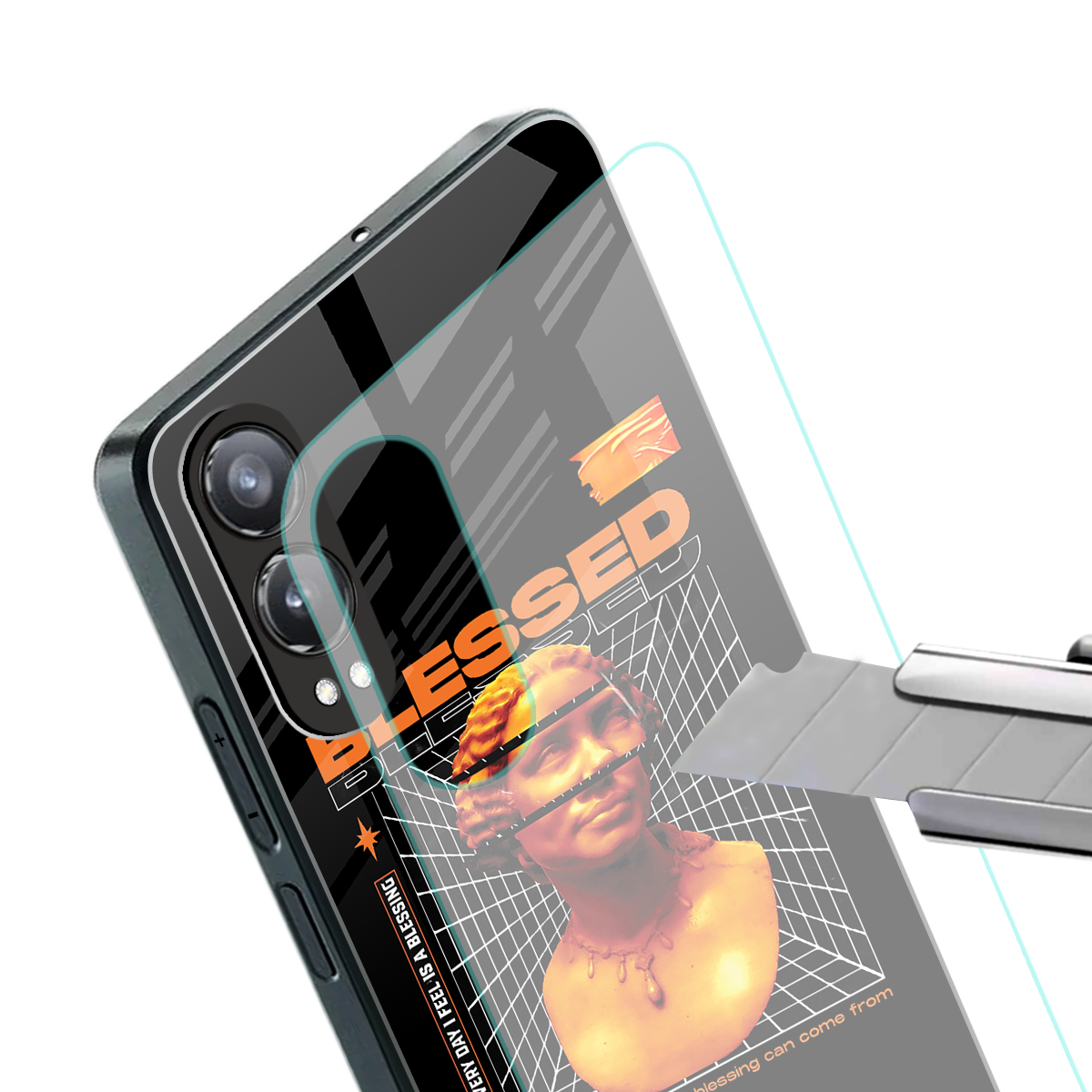 blessing back phone cover | glass case for oneplus nord ce 4 lite