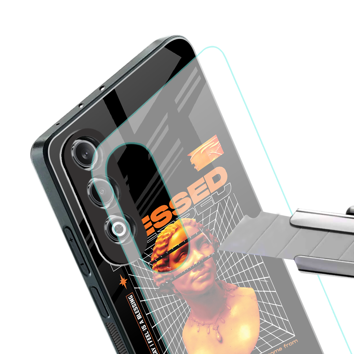blessing back phone cover | glass case for oneplus nord ce 4