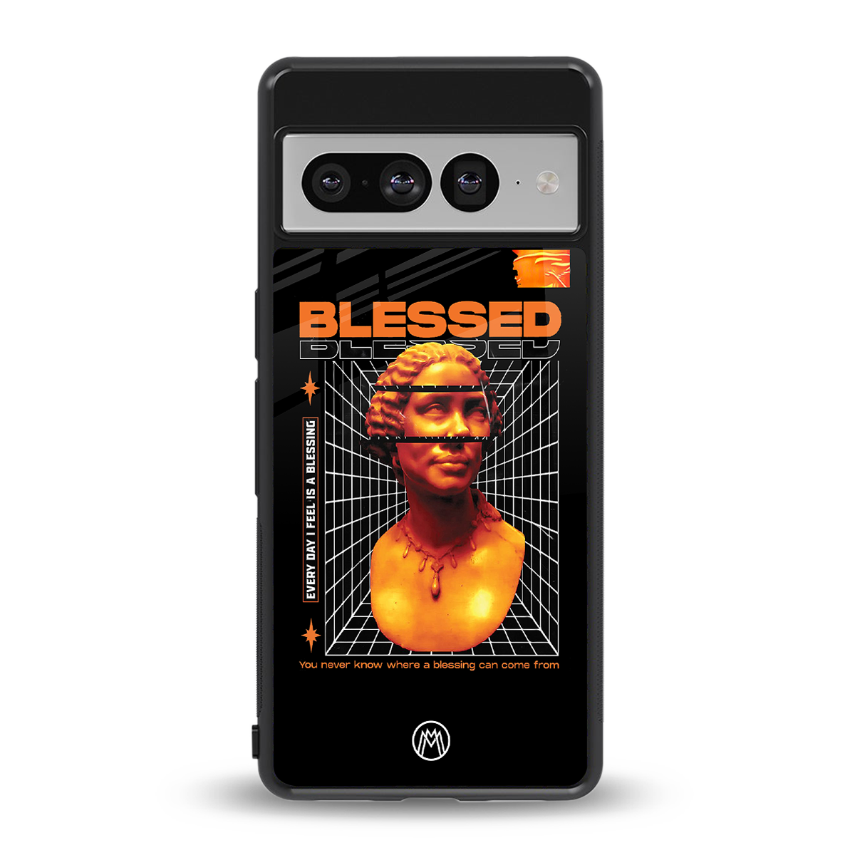 blessing back phone cover | glass case for google pixel 7 pro