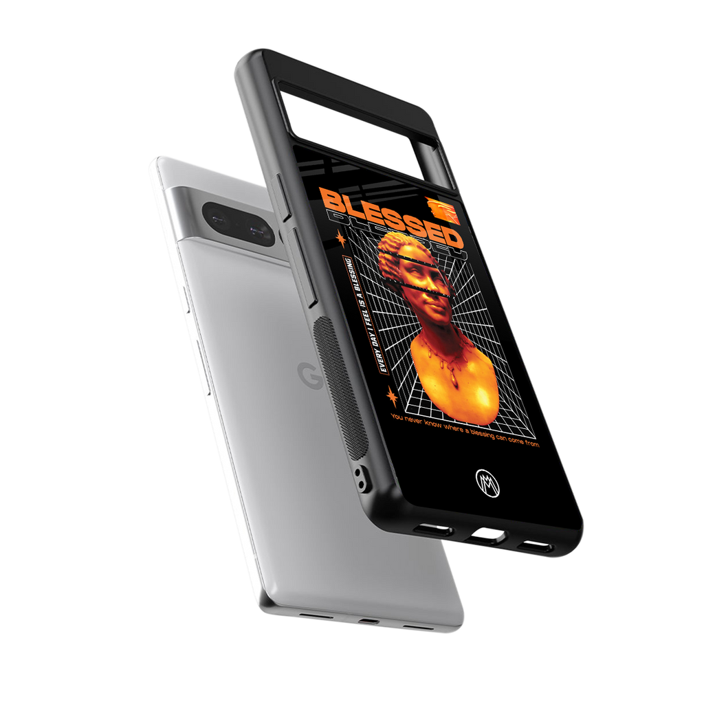 blessing back phone cover | glass case for google pixel 7 pro