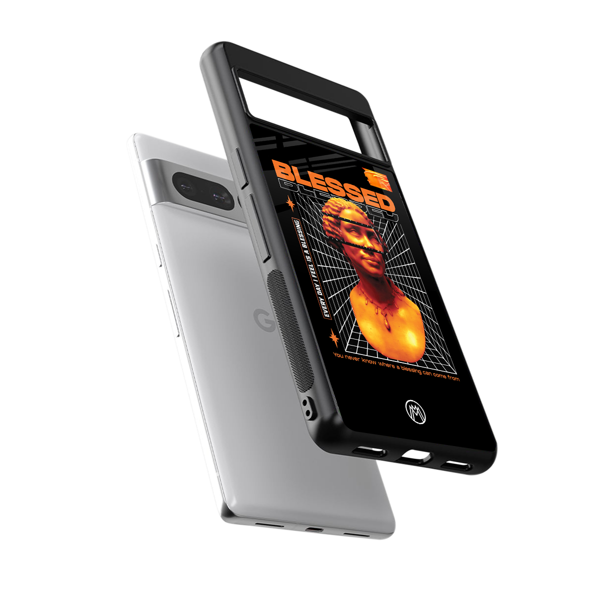 blessing back phone cover | glass case for google pixel 7 pro