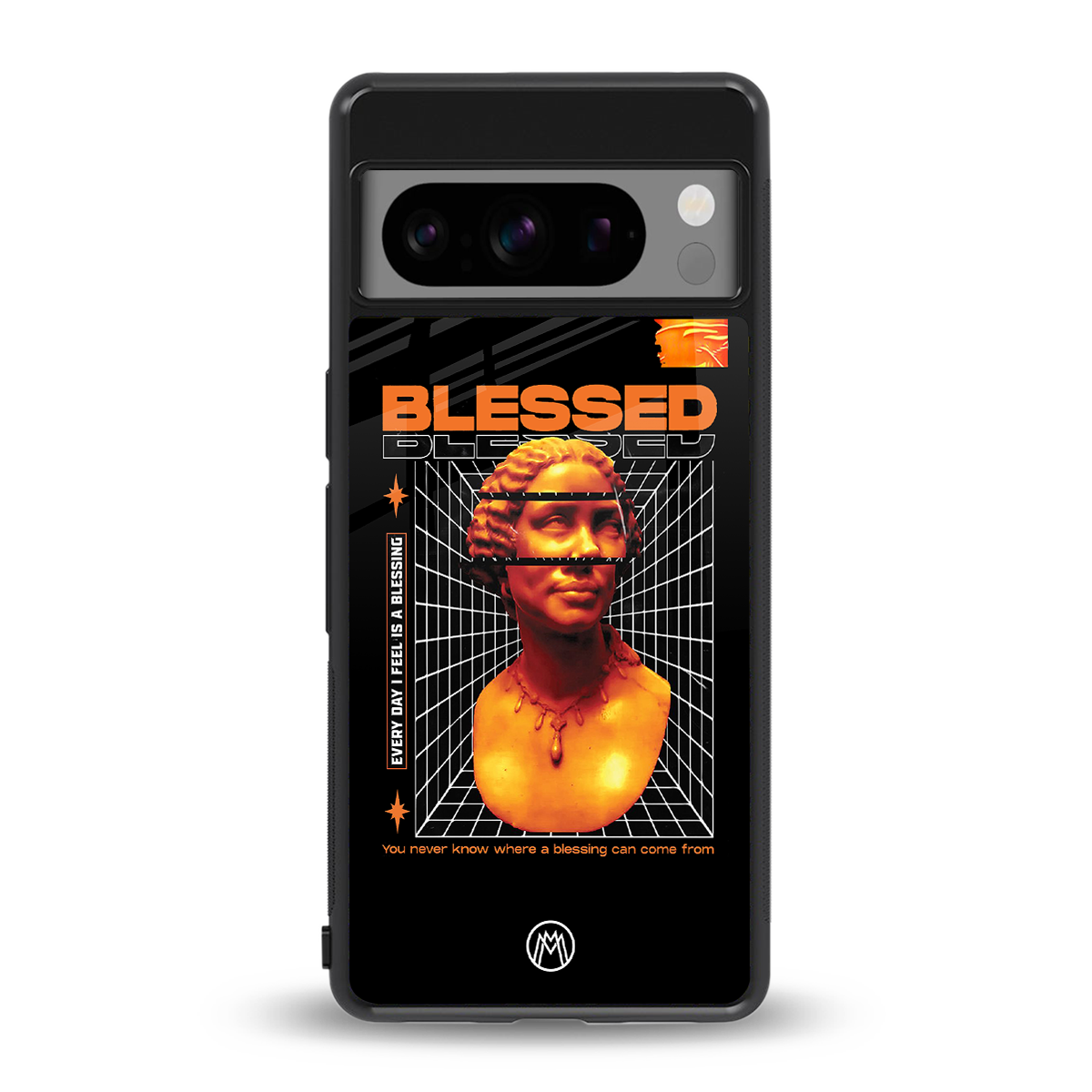 blessing back phone cover | glass case for google pixel 8 pro