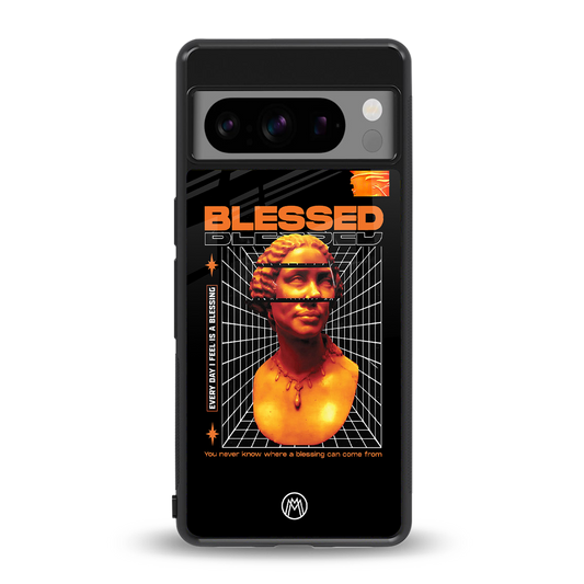 blessing back phone cover | glass case for google pixel 8 pro