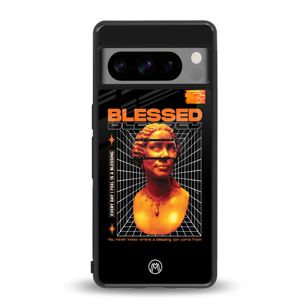 blessing back phone cover | glass case for google pixel 8 pro