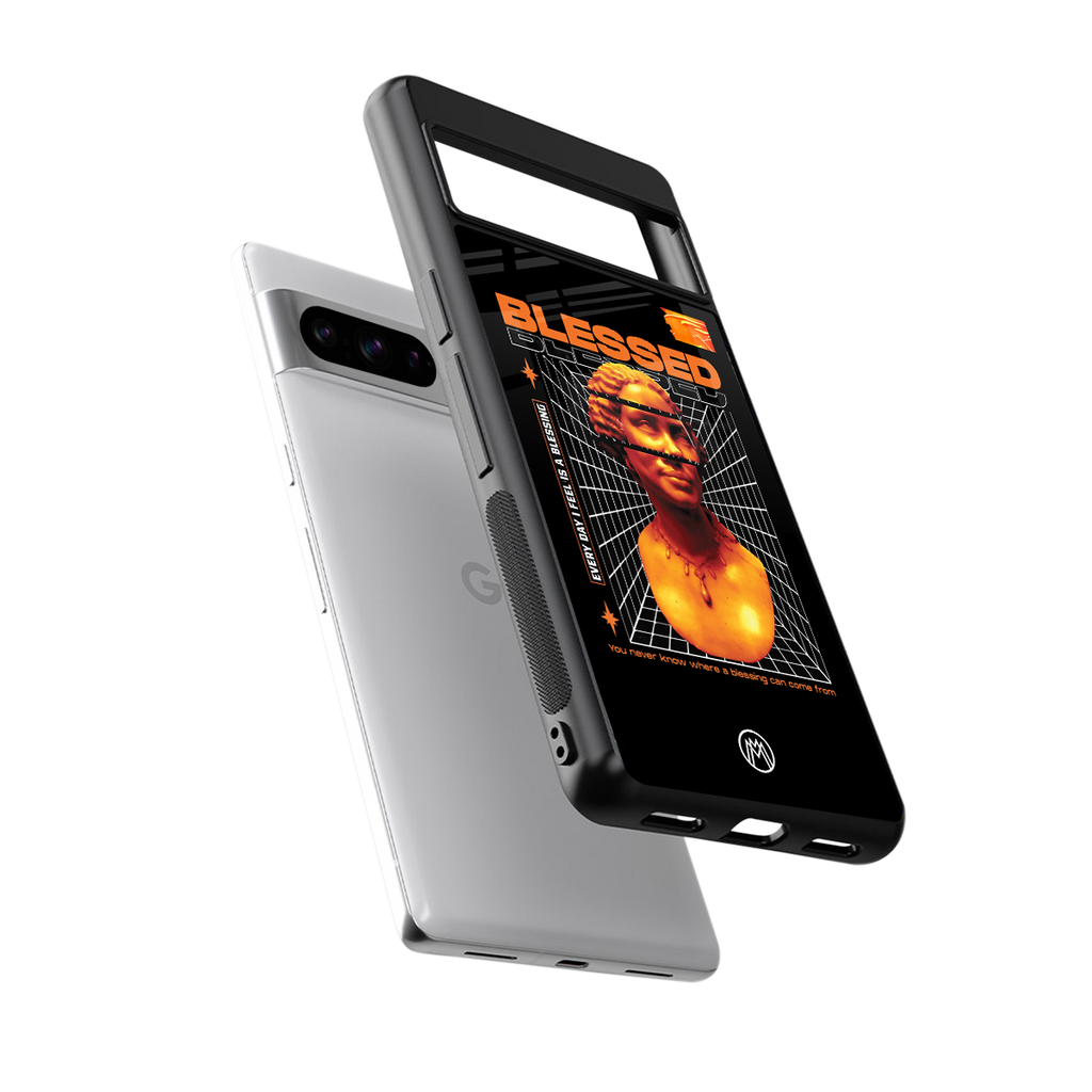 blessing back phone cover | glass case for google pixel 8 pro