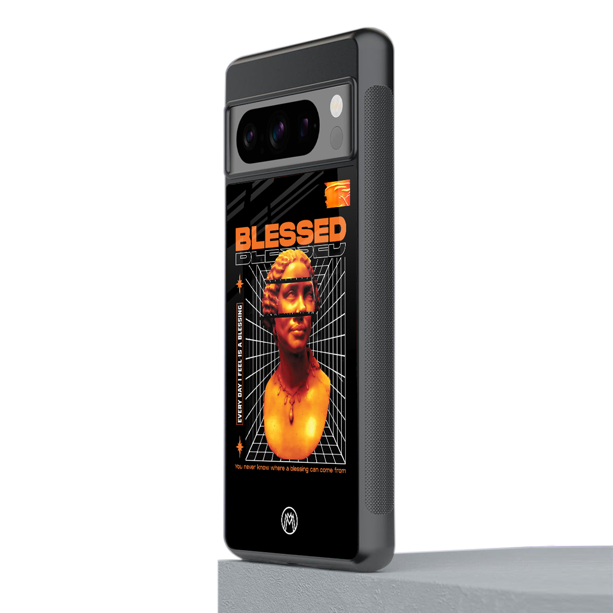 blessing back phone cover | glass case for google pixel 8 pro