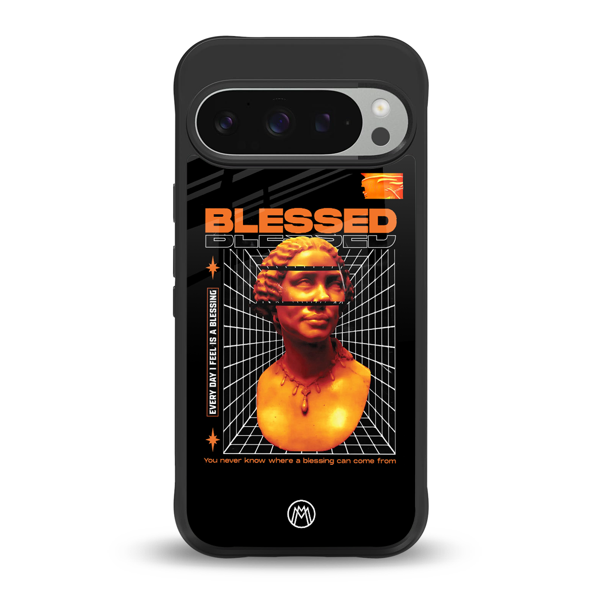 blessing back phone cover | glass case for google pixel 9 pro xl