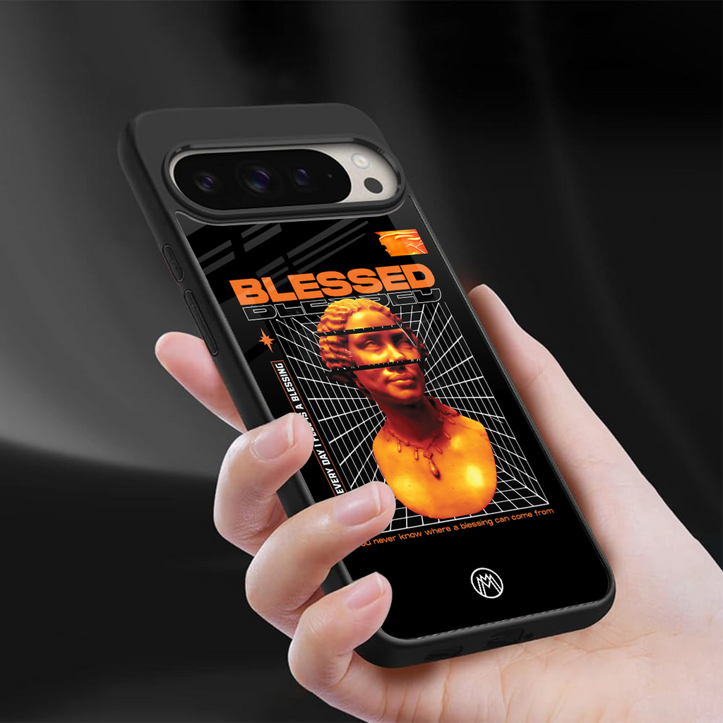 blessing back phone cover | glass case for google pixel 9 pro