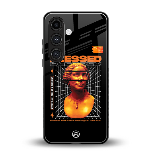 blessing back phone cover | glass case for samsung galaxy s24 plus