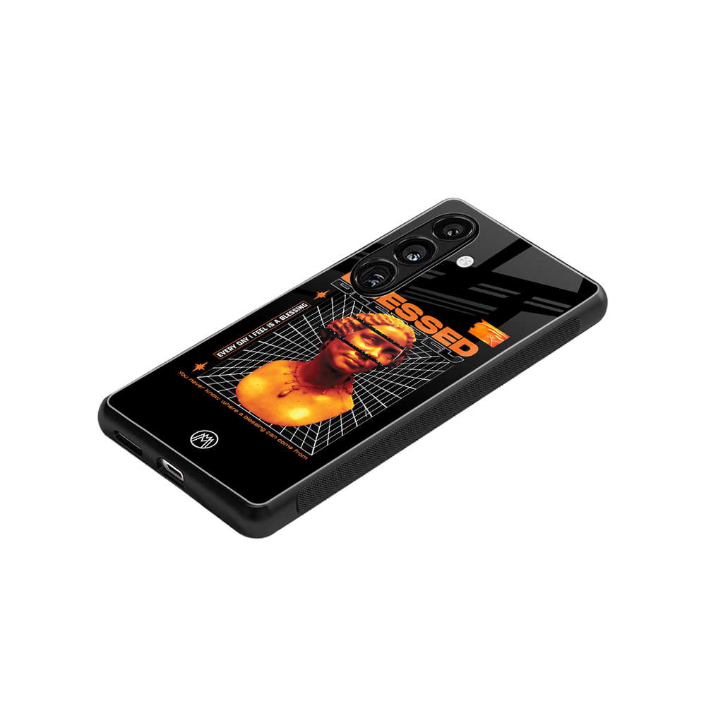 blessing back phone cover | glass case for samsung galaxy s25 plus