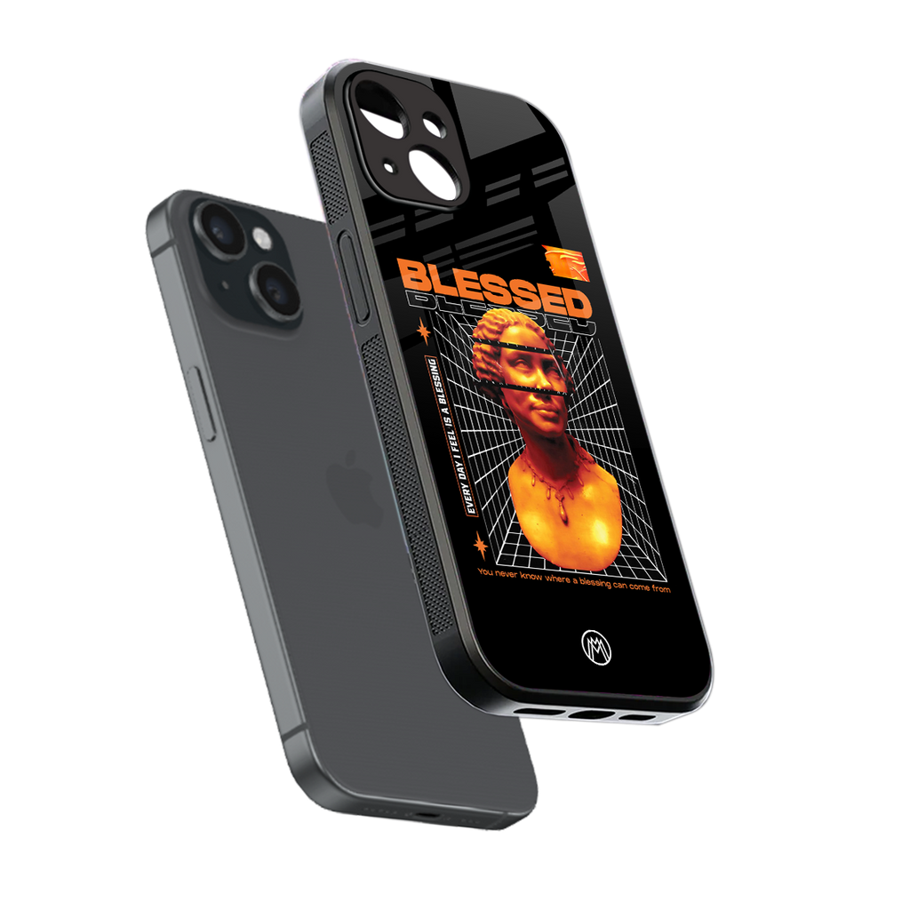 blessing back phone cover | glass case for iphone 15