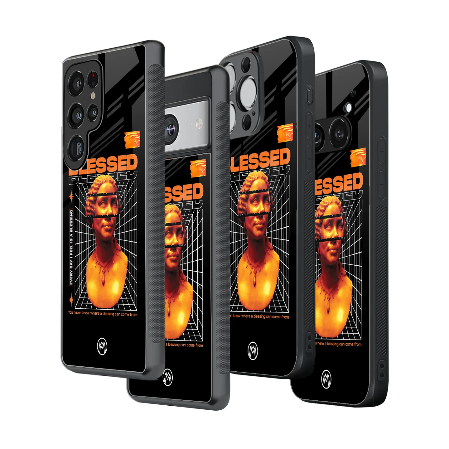 Stylish Glass Back Case for All Smartphones – iPhone, Samsung, OnePlus, Pixel, Redmi, Oppo, Vivo, Motorola