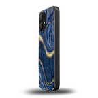 blue gold liquid marble back phone cover | glass case for nothing phone 1