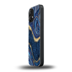 blue gold liquid marble back phone cover | glass case for nothing phone 2