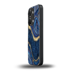 blue gold liquid marble back phone cover | glass case for oneplus nord 3