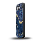 blue gold liquid marble back phone cover | glass case for oneplus nord 4