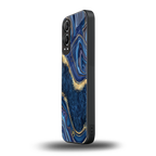 blue gold liquid marble back phone cover | glass case for oneplus nord ce 4 lite