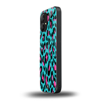 blue leopard fur back phone cover | glass case for nothing phone 1