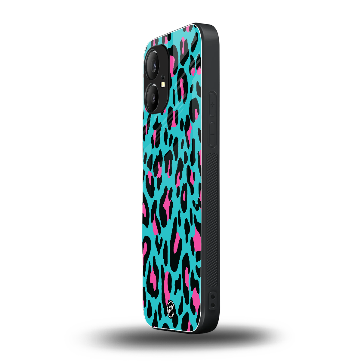blue leopard fur back phone cover | glass case for nothing phone 1
