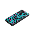 blue leopard fur back phone cover | glass case for nothing phone 1