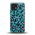 blue leopard fur back phone cover | glass case for nothing phone 2