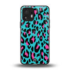 blue leopard fur back phone cover | glass case for nothing phone 2