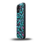 blue leopard fur back phone cover | glass case for nothing phone 2