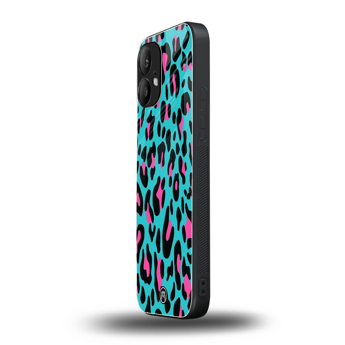 blue leopard fur back phone cover | glass case for nothing phone 2