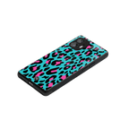 blue leopard fur back phone cover | glass case for nothing phone 2