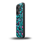 blue leopard fur back phone cover | glass case for oneplus nord 3