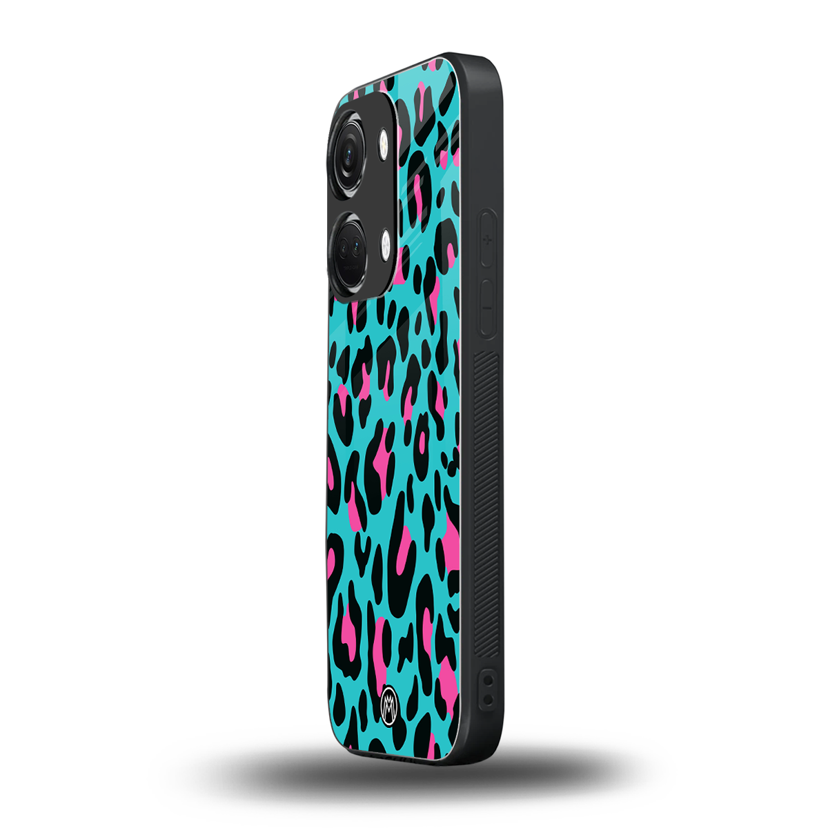 blue leopard fur back phone cover | glass case for oneplus nord 3