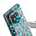 blue leopard fur back phone cover | glass case for oneplus nord 3