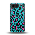 blue leopard fur back phone cover | glass case for oneplus nord 4