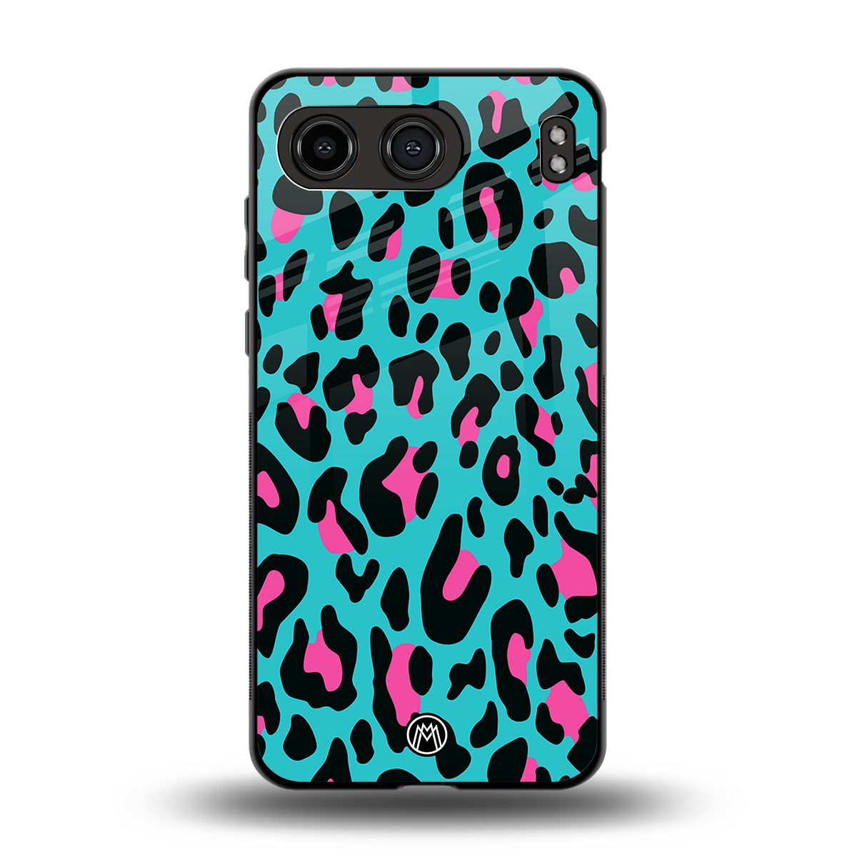 blue leopard fur back phone cover | glass case for oneplus nord 4