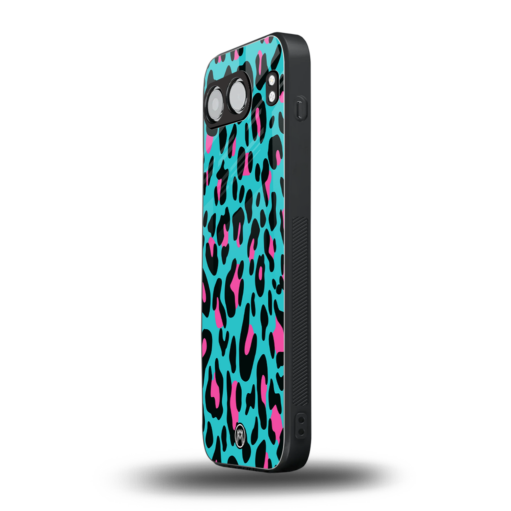 blue leopard fur back phone cover | glass case for oneplus nord 4