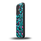 blue leopard fur back phone cover | glass case for oneplus nord ce 3