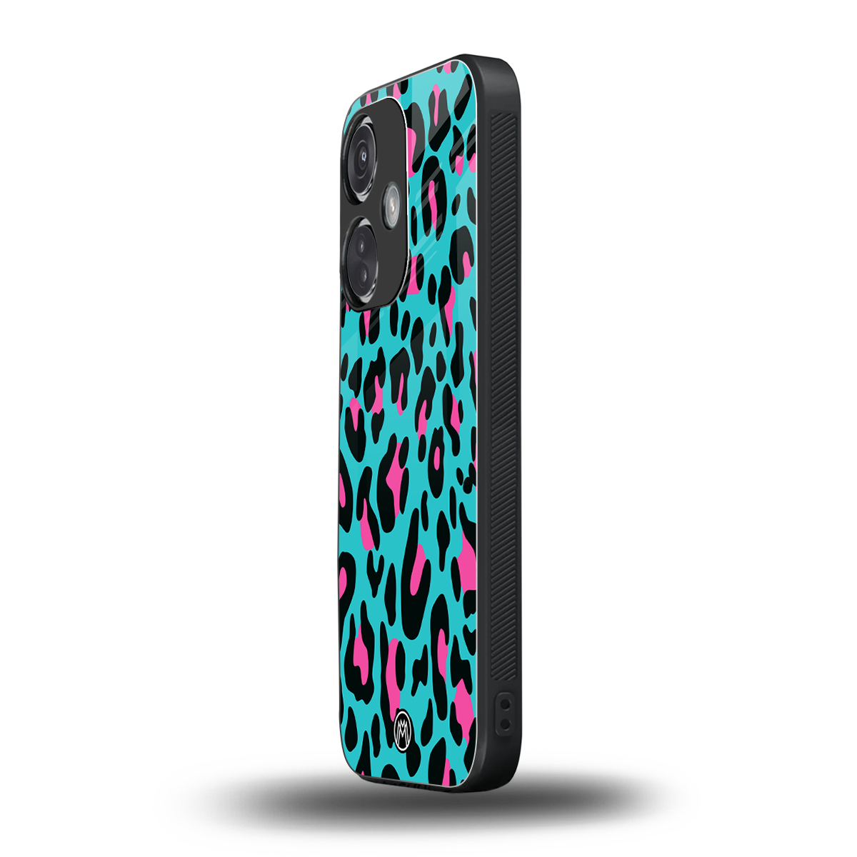 blue leopard fur back phone cover | glass case for oneplus nord ce 3
