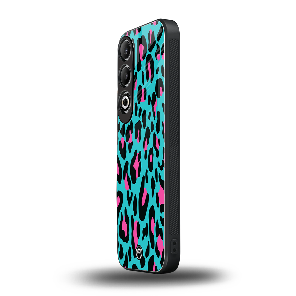 blue leopard fur back phone cover | glass case for oneplus nord ce 4