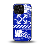 blue travis scott x anti social social club back phone cover | glass case for iphone 13 pro
