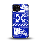 blue travis scott x anti social social club back phone cover | glass case for iphone 13