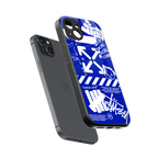blue travis scott x anti social social club back phone cover | glass case for iphone 15 plus