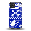 blue travis scott x anti social social club back phone cover | glass case for iphone 15