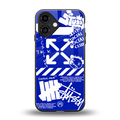 blue travis scott x anti social social club back phone cover | glass case for iphone 16