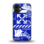 blue travis scott x anti social social club back phone cover | glass case for iphone 16