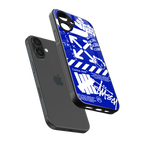 blue travis scott x anti social social club back phone cover | glass case for iphone 16