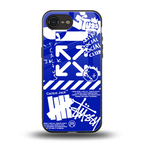 blue travis scott x anti social social club back phone cover | glass case for iphone 16e