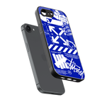 blue travis scott x anti social social club back phone cover | glass case for iphone 16e