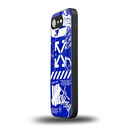 blue travis scott x anti social social club back phone cover | glass case for iphone 16e